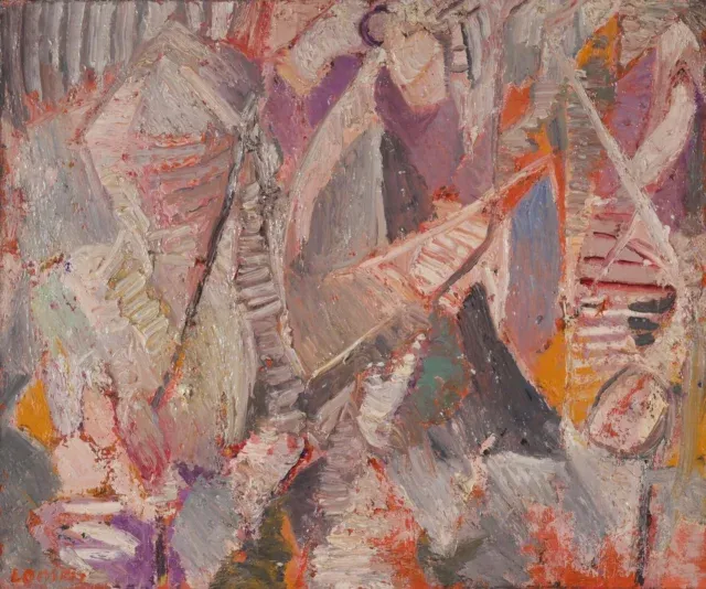 Un russe à Paris . André LANSKOY (1902-1976). Composition. Huile sur toile. Signé en bas à gauche, au dos n°…